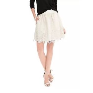NWOT Banana Republic Heritage Ivory Lace Skirt